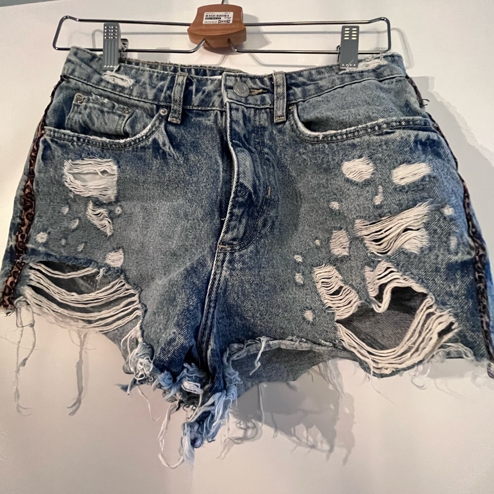 Distressed Denim Shorts